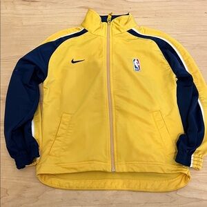 Nike Kids Yellow and Navy NBA Jacket